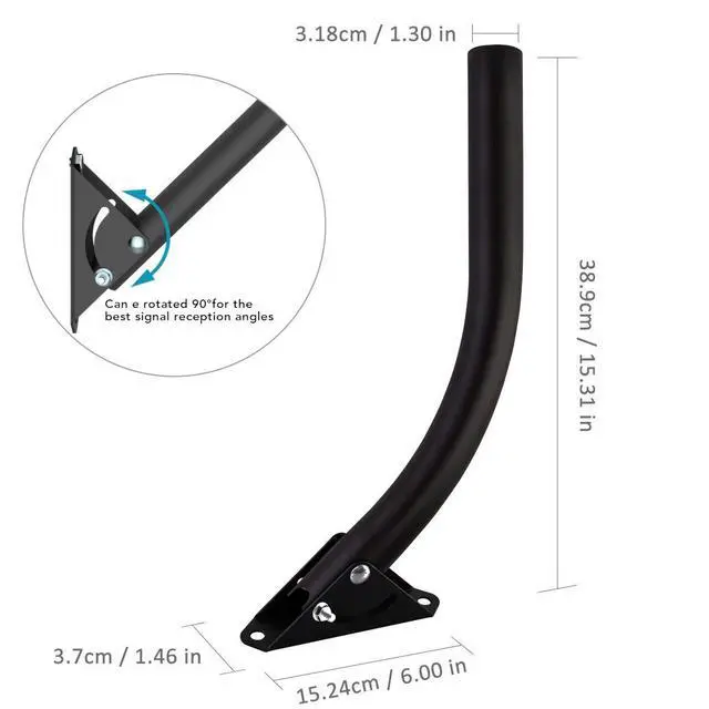 Alt view image 2 of 7 - Outdoor TV Antenna Mount, Weatherproof, Universal Fit | Adjustable Attic/Outdoor Mounting Pole, Easy Installation, Solid Structure, Perfect for Most Antennas and Weather Stations