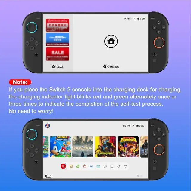 Alt view image 7 of 7 - Charging Dock Compatible with Nintendo Switch 2 (2025) for Joycon Controller, 4 in 1 Joypad Charger with Magnetic Design, Switch 2 Joy Con Fast Chagre Stand Station with USB C Cable