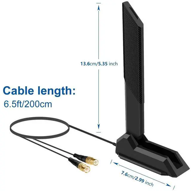 Alt view image 6 of 7 - WiFi 7 Gaming Motherboard Magnetic Base Replacement Antenna for MSI MAG X870 Z890 Tomahawk/MSI MPG X870E Carbon / X870E Edge / B850 / B850-P Series WiFi 7 Gaming Motherboard, Slinkdsco