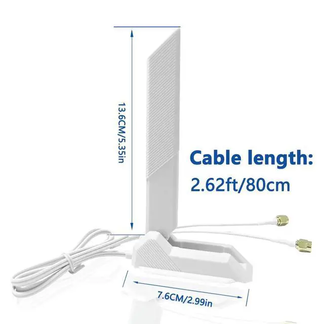Alt view image 3 of 7 - 2.4/5.8/6GHz RP-SMA Tri Band WiFi 6E Antenna for ASUS ROG Strix B550-F Gaming WiFi II/Prime B550-PLUS/ROG Strix B550-A B450-F B650-A B650E-F Z690-F Z790-F Z790-A Z690-A Z790-E Z790-I Z690-E