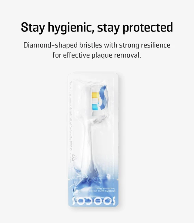 Alt view image 5 of 7 - Multiclean Classic Clean Electric Toothbrush Replacement Heads, Compatible with Both NEOS II and NEOS II Ultra, 2 Brush Heads, Medium Bristles, Pearl White