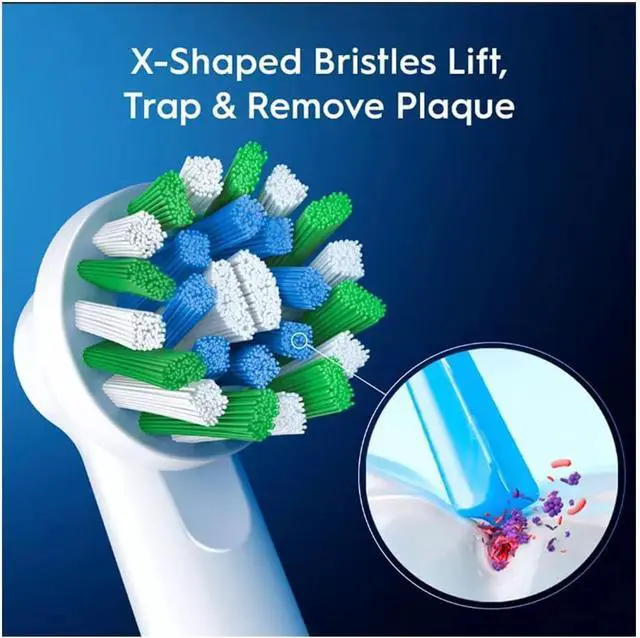 Alt view image 6 of 7 - Pro Cross Action Replacement Brush Heads, 10 Count (XXL Pack), Electric Toothbrush Refills, International Version