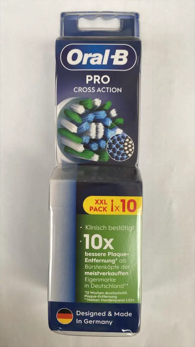 Alt view image 7 of 7 - Pro Cross Action Replacement Brush Heads, 10 Count (XXL Pack), Electric Toothbrush Refills, International Version