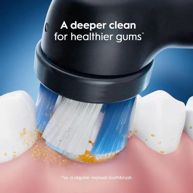 Alt view image 5 of 7 - iO Series Ultimate Clean Electric Toothbrush Replacement Brush Heads for an Oral-B Electric Toothbrush, 4 Count, Black