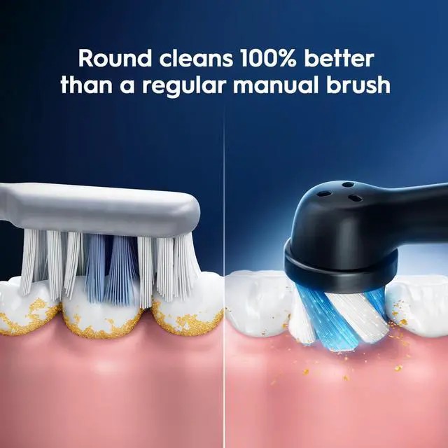 Alt view image 3 of 7 - iO Series Ultimate Clean Electric Toothbrush Replacement Brush Heads for an Oral-B Electric Toothbrush, 4 Count, Black