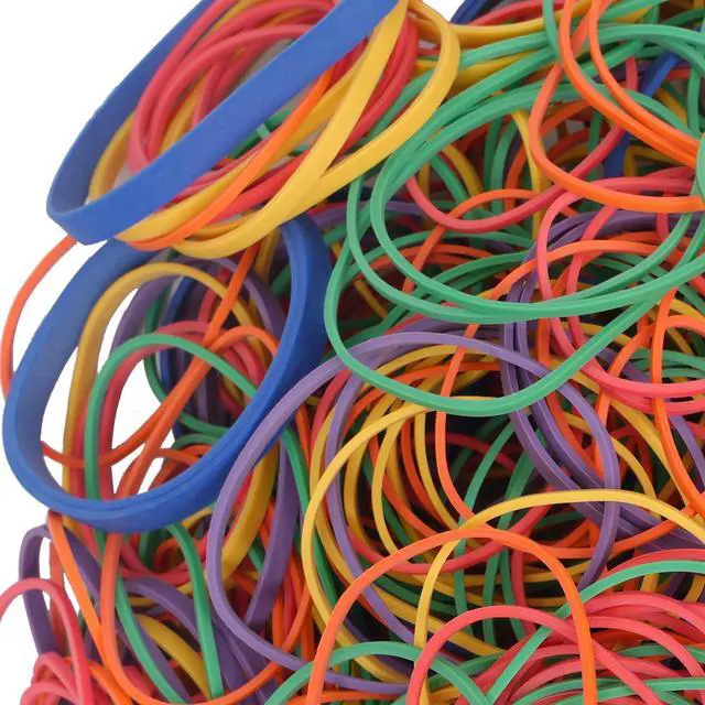 Alt view image 5 of 7 - Rubber Bands Assorted Sizes 16,Size18,Size19,Size32,Size33 Size64 | Multicolor Strong Thick Wide Elastic Rubber Bands for Office Supplies School Home
