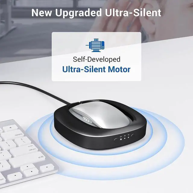 Alt view image 7 of 7 - Mouse Mover with Adjustable Interval Timer and Ultra-Silent Motor, Mouse Jiggler Simulates Real Mouse Movement, No Need Software, Mouse Jiggers for Keeping Computer Awake(Black)