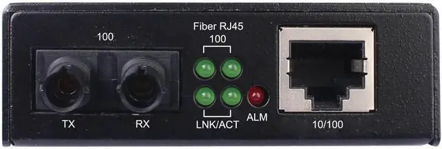 Alt view image 3 of 7 - Tripp Lite Network Copper RJ45 Ethernet to Fiber ST Duplex Multimode Extender Converter, 1310nm Wavelength, Hardened Housing, 10/100 Mbps, Extend 1.2 Miles / 2 Km, 2-Year Warranty (N784-H01-STMM)