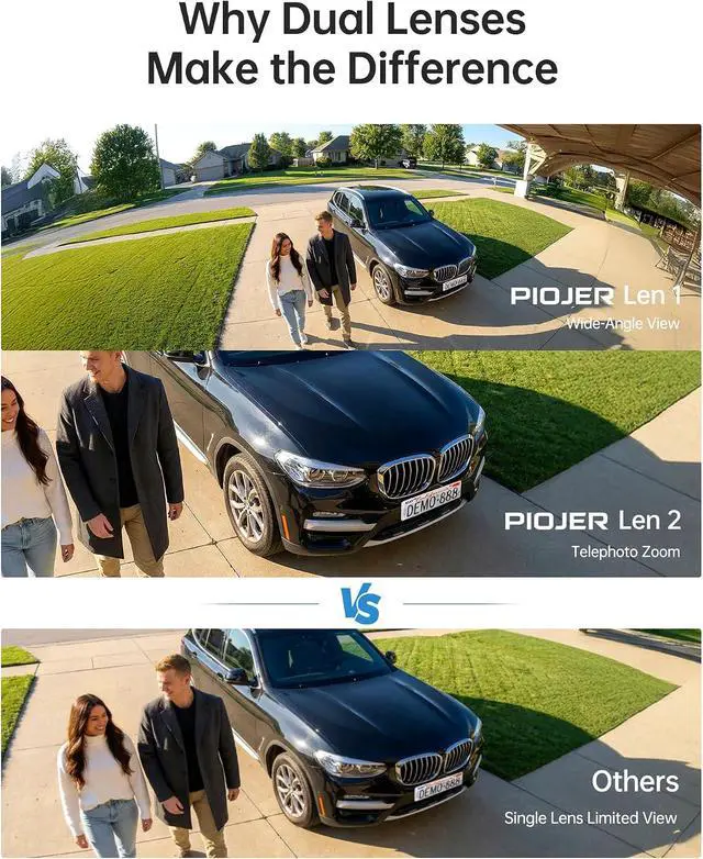 Alt view image 3 of 6 - Dual-Lens Add-On Security Camera for CWS01 2-Cam & 4-Cam Kits Only, Wireless Outdoor Solar Camera, AI Detection, PTZ, 3MP Color Night Vision, IP65 Waterproof