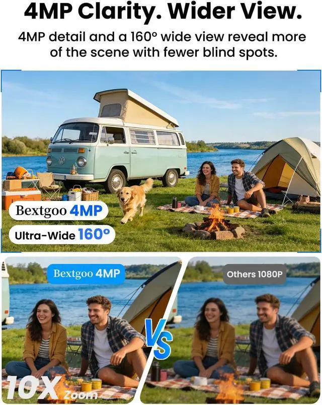 Alt view image 5 of 7 - UCOCARE No WiFi Security Camera, 4MP Cellular Security Camera with 4G SIM Card, 5200mAh Battery, HD Portable Car Camera 4G, 160° Wide View, AI Radar Motion Detection, No Red Glow Night Vision