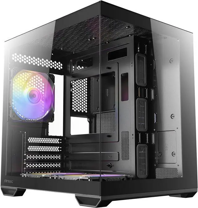 Alt view image 2 of 7 - ANTEC CX60M ARGB PC Case Mini Tower Micro-ATX Black