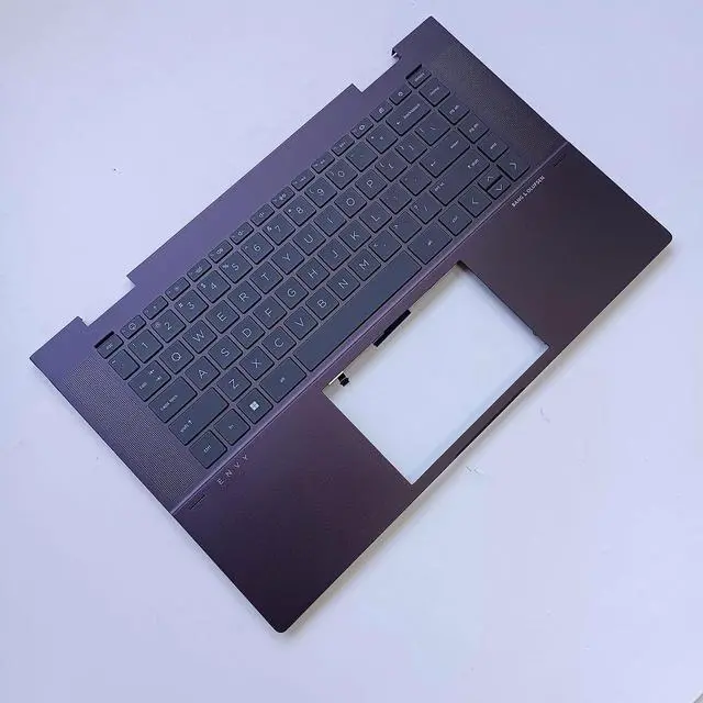 Alt view image 5 of 7 - Replacement for HP Envy 15-EW 15-EY 15-EY0023DX 15-EY0013DX TPN-C157 Laptop Upper Case Palmrest Backlit Keyboard Assembly Part N15946-001 Top Cover Black