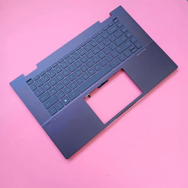Alt view image 3 of 7 - Replacement for HP Envy 15-EW 15-EY 15-EY0023DX 15-EY0013DX TPN-C157 Laptop Upper Case Palmrest Backlit Keyboard Assembly Part N15946-001 Top Cover Black