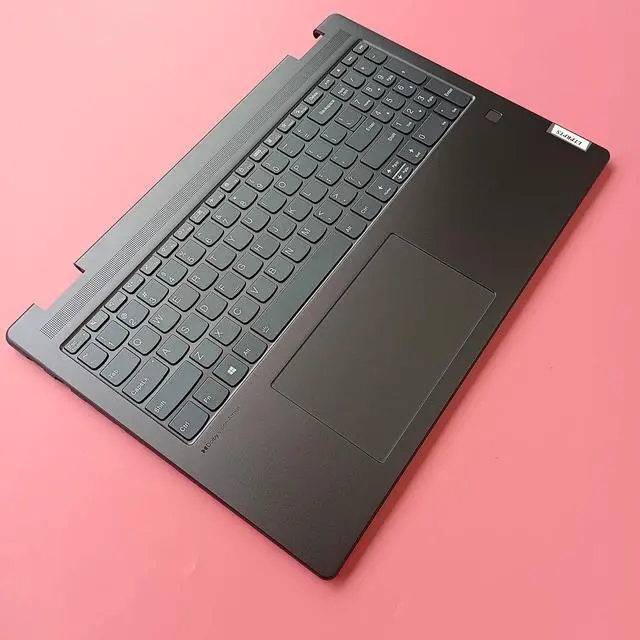 Alt view image 3 of 7 - Replacement Laptop Upper Case Palmrest Backlit Keyboard Touchpad Assembly Part for Lenovo Yoga 7 16IAH7 5CB1J03962 AM2E5000P00 Slate Grey