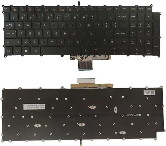 Main image of New Keyboard Compatible with L-G gram 17Z90N 17Z95N 17T90N -V English US Backlit US Black Laptop