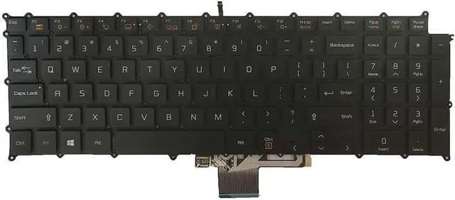 Alt view image 2 of 4 - New Keyboard Compatible with L-G gram 17Z90N 17Z95N 17T90N -V English US Backlit US Black Laptop