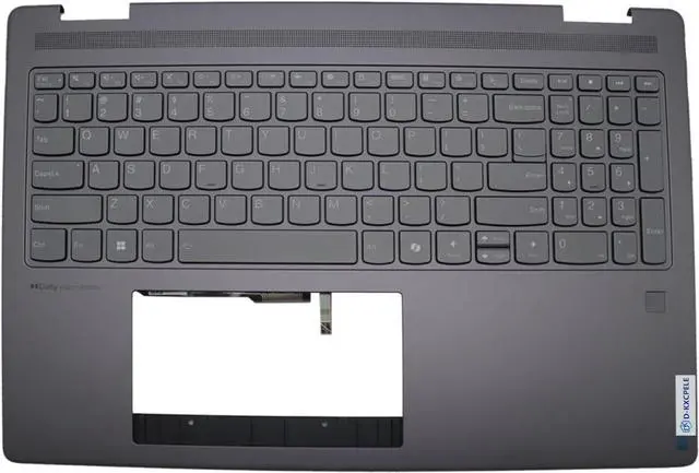 Main image of Replacement for Lenovo Yoga 7 2-in-1 16IML9 Laptop Upper Top Cover Case Palmrest US Keyboard Assembly Part with Fingerprint Sensor Cutout 5CB1N95158