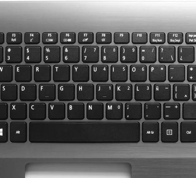 Alt view image 4 of 5 - OEM 98% Latin Keyboard for Acer Aspire R14 R3-431T R3-471T R3-471TG with Palmrest Cover - No Touchpad - Black Accessories