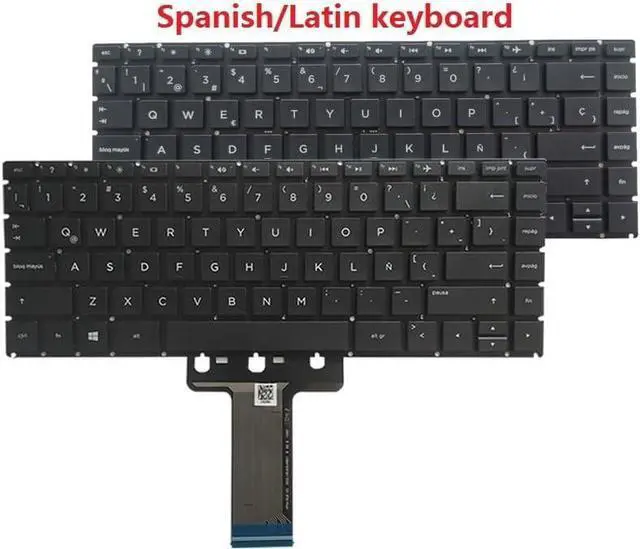 Alt view image 2 of 3 - OEM Latin/Spanish Laptop Keyboard for HP Pavilion 14-BS 14-BA 14M-BA 14-BW 14G-BR 14-BP 14T-BA 14M-BA 14-BF 240 G6 245 G6 - Black Replacement Keyboard Accessories(Latin Keyboard)