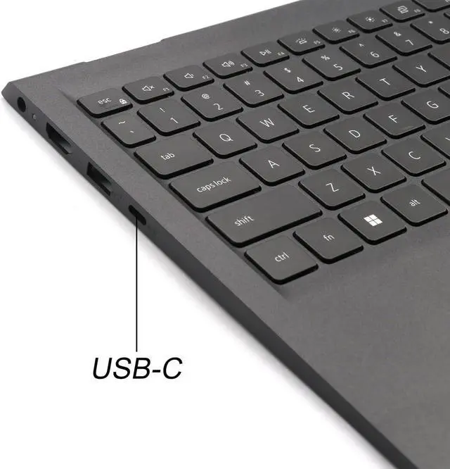 Alt view image 4 of 7 - BestParts Palmrest with Backlit Keyboard Assembly Replacement for Dell Inspiron 15 3520 3525 3530 3535 (with USB-C) Laptop - 5MD22