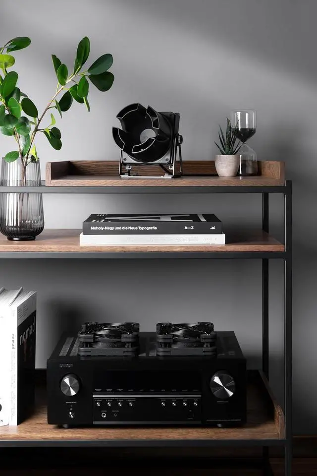 Alt view image 6 of 7 - Noctua NV-FS1, Desk, Room and Multi-Purpose Fan Set with Award-Winning NF-A12x25 120mm Fan, Airflow Amplifier and Pivoting Steel Mount (Black)