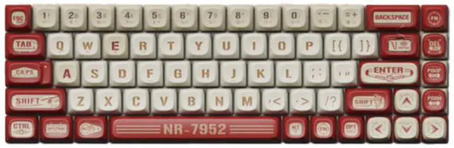 Main image of Keycap Set, 68-Key PBT, Oil-Resistant, Compatible with Small Warp Keyboard & Cherry MX - Multi-Themed
