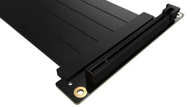 Alt view image 6 of 7 - Premium PCIe 4.0 x16 Extension Cable 300mm - EMI Shielded - 90° Female PCIe Connector - Backwards Compatible with PCIe 3.0 Systems - Black