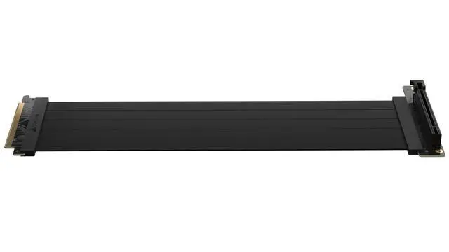 Alt view image 7 of 7 - Premium PCIe 4.0 x16 Extension Cable 300mm - EMI Shielded - 90° Female PCIe Connector - Backwards Compatible with PCIe 3.0 Systems - Black