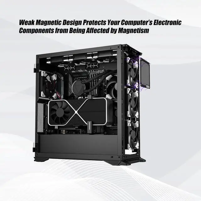 Alt view image 5 of 6 - 120mm Dust Filter PC for Computer Cooler Fan/PSU/Routers PVC 50 Mesh, Computer Fan Filter Grills Magnetic with Screws Dustproof Case Cover (PVC V4.0, 120 * 120mm, 2pcs, Black)