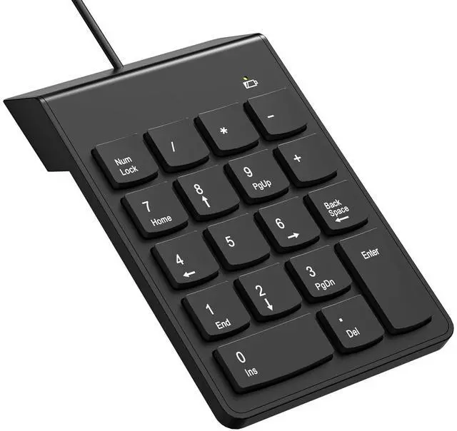 Main image of USB Numeric Keypad Numpad Portable Slim Mini 10 Key Number Pad Keyboard for Laptop Desktop Computer PC, Compatible with ChromeBook Surface Notebook, Tax Accountant Calculate Office Travel & Home