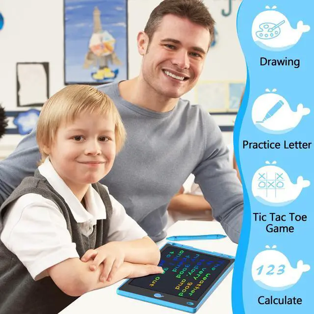 Alt view image 5 of 7 - LCD Writing Tablet for Children 8.8 Inch, Toys for Girls Boys Drawing Pad for 3 4 5 6 7 Year Old Kids Toys, Easter Basket Stuffer for Kids, Toddler Gift Doodle Board Travel Essentials