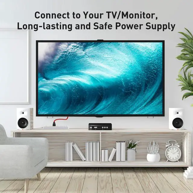 Alt view image 4 of 7 - Power Cord, Goalfish 10A 18AWG AC Power Cable 10FT(3m) Nylon Braided 3 Prong Power Cord Replacement Power Cable UL Certified for Computer, TV, Monitor, Printer, PC, Projector, Power Supply - Red