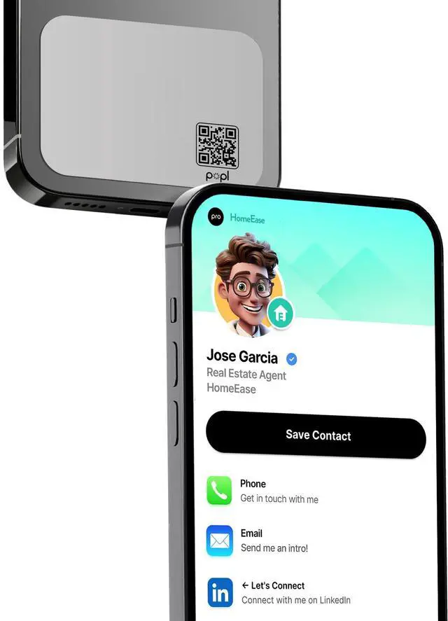 Main image of Authentic Patented Popl PhoneCard (Avoid Fake Knockoffs) - Smart NFC Networking Card - Simply Tap to Exchange Contact Info, Capture Leads, & Manage Contacts (Space Gray)