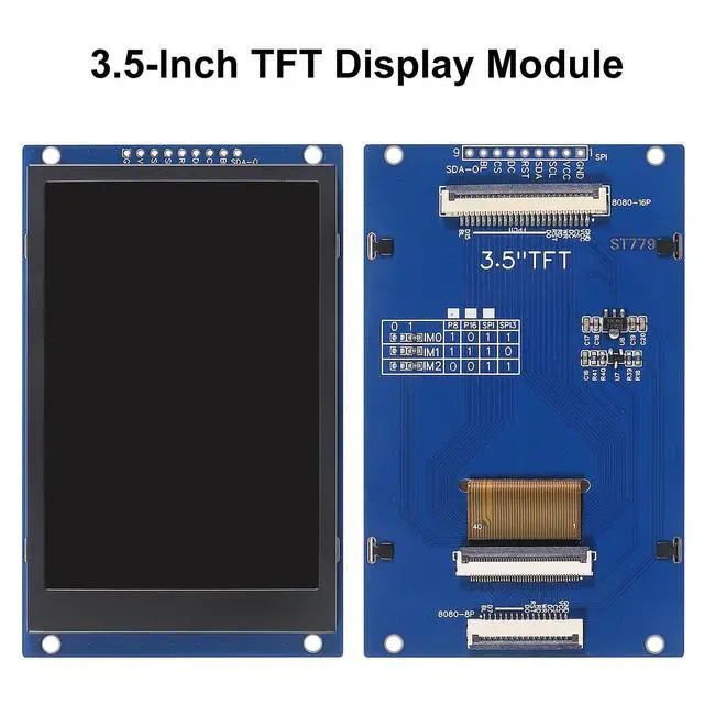 Alt view image 2 of 7 - 2pcs 3.5" SPI TFT LCD Display Module 320x480 RGB LCD Screen 3.3V ST7796 Drive SPI Interface 8pin Full Color for Arduino DIY