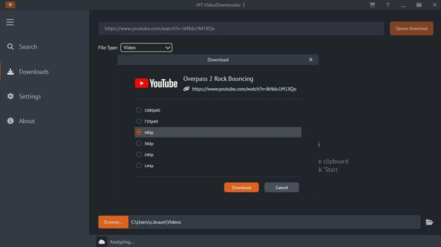 Alt view image 3 of 7 - Downloader PRO 3 software for YouTube download your favorite YouTube videos as MP4 video or MP3 audio compatible with Windows 11, 10