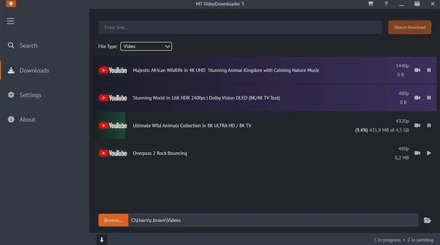 Alt view image 4 of 7 - Downloader PRO 3 software for YouTube download your favorite YouTube videos as MP4 video or MP3 audio compatible with Windows 11, 10