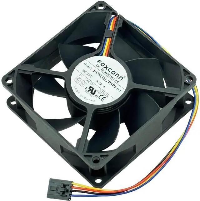 Alt view image 5 of 7 - PV903212PSPF 0A DC Brushless Temperature Control Fan, 9CM DC12V 0.60A 4-Wire for PV903212PSPF 0A Chassis CPU Cooling Fan