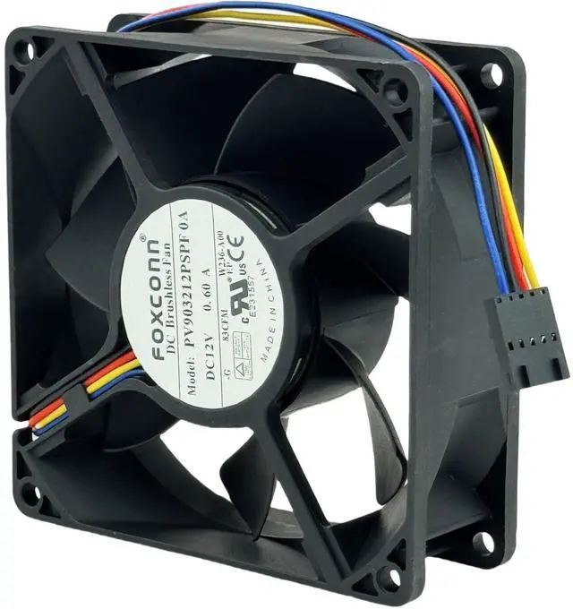 Alt view image 7 of 7 - PV903212PSPF 0A DC Brushless Temperature Control Fan, 9CM DC12V 0.60A 4-Wire for PV903212PSPF 0A Chassis CPU Cooling Fan
