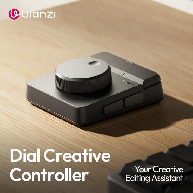 Alt view image 3 of 7 - D100H Video Editing Keyboard with Dial Knob, Wireless Bluetooth Controller for Mac/PC, 7 in 1 Power Customizable Macro Keypad with Tactile Feedback for Beginners, Photographers & Video Creators