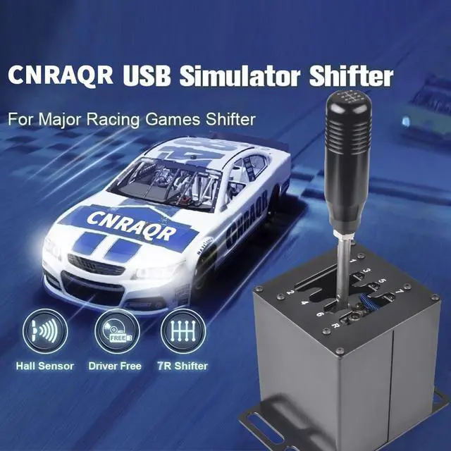 Alt view image 7 of 7 - PC USB Simulator Shifter 7+R H Gear Shifter for LO GITECH G29/G27/G25/G920, T300RS/GT, Compatible with Gearshift PC Windows Steering Wheel for ATS ETS Dust WRC Sim Racing Game