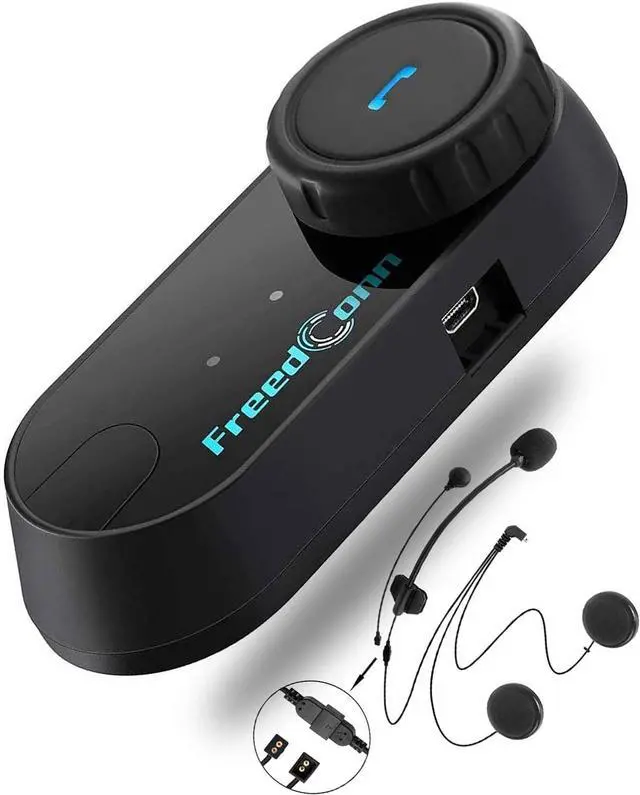 Main image of Motorcycle Helmet Bluetooth Headset,TCOM VB with Music Sharing 2-Riders 800M Universal Intercom Communication Systems,Waterproof Motobike Interphone/FM/Siri/BT5.0/2 in 1 Mic for All Helmets