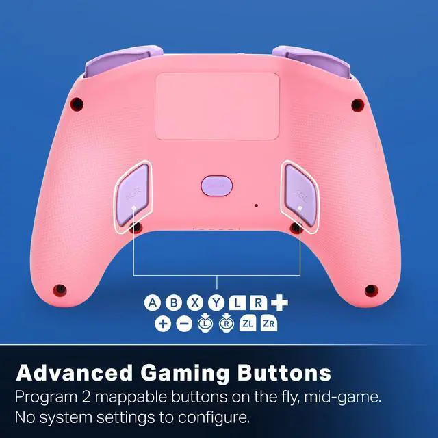 Alt view image 5 of 7 - Advantage Wireless Controller for Nintendo Switch 2 - Kirby Puff, Officially Licensed, Hall Effects, Mappable Buttons, Pro Controller, C Button, Motion Controls