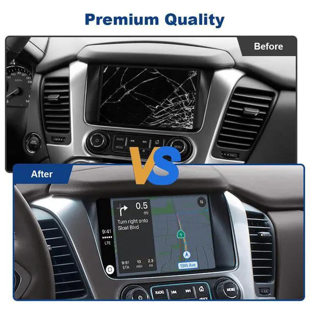 Alt view image 3 of 7 - -01A 8" Touch Screen LCD Digitizer Monitor Radio Replacement for Chevy GMC, 2014-2018 Silverado Sierra, 2015-2019 Tahoe Yukon Suburban Colorado Canyon, 2017-2019 Acadia Terrain