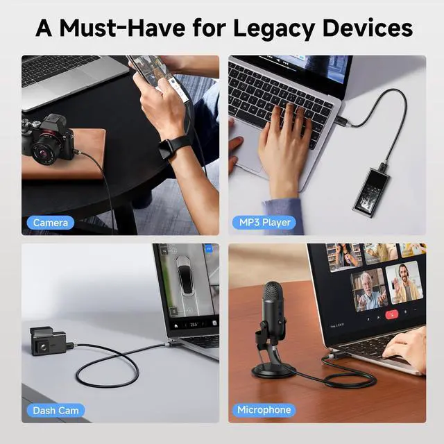 Alt view image 5 of 7 - Mini USB to USB C Cable - 3.3ft, 480Mbps Data, 15W Charging, USBC to MiniUSB Cable for Game Controller, Camera, GPS, Dash Cam, Black