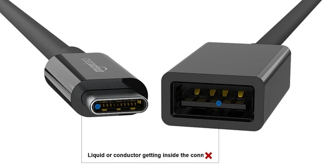 Alt view image 7 of 7 - USB-C (Male) to USB-A (Female) Adapter Cable Converter, USB 3.1 Gen 1, 5Gbps High-Speed, USB-IF Certified, Fast Transfer, Portable, for Laptops, Tablets, Phones (iPhone 16/15), Black