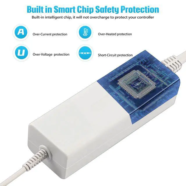 Alt view image 5 of 7 - Charger for Wii U Gamepad, AC Power Adapter Charging Cord Replacement for Nintendo Wii U Gamepad