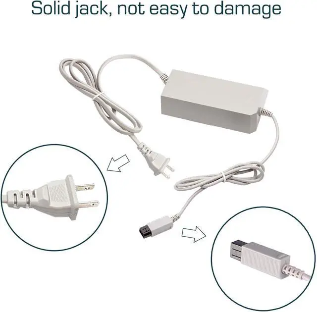 Alt view image 4 of 6 - Console Charger for Nintendo Wii - AC Wall Power Adapter Supply Cable Cord (Not for Wii U)