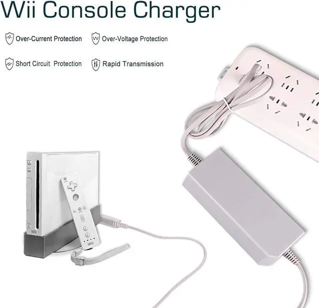 Alt view image 5 of 6 - Console Charger for Nintendo Wii - AC Wall Power Adapter Supply Cable Cord (Not for Wii U)
