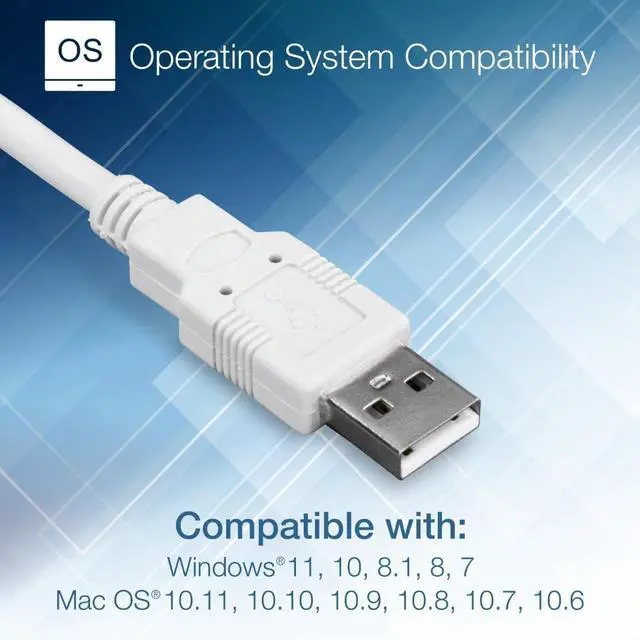Alt view image 3 of 7 - USB to Serial 9-Pin Converter Cable, TU-S9, USB to RS232 Serial Adapter, Supports Windows & Mac, 64cm (25 in.) Cable Length, NDAA Compliant, Plug & Play, White
