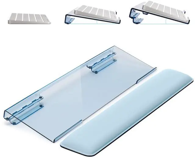 Main image of Adjustable Computer Keyboard Stand for Desktop, Keyboard Wrist Rest(Blue)